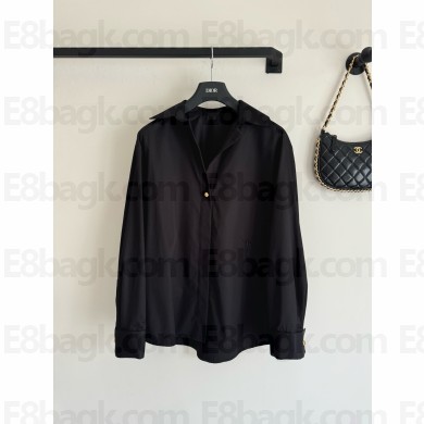 DIOR BLACK LOGO PRINTED SHIRT 2024 