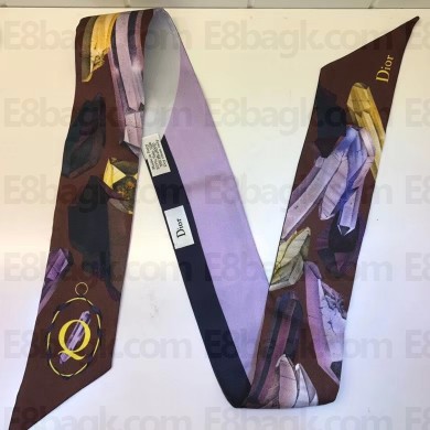 Dior Silk Letter Q Printed Scarf 6X100CM 2018