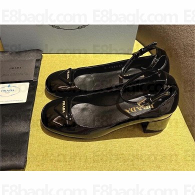 Prada Heel 4cm Patent leather pumps 1I352N black Spring 2024