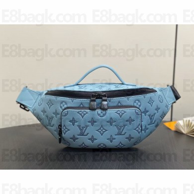 LOUIS VUITTON Monogram Shadow embossed calf leather Rush Bumbag M14782 2025
