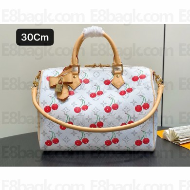 LV x TM Speedy Soft Bandoulière 30 IN Monogram cherry coated canvas M14238 2025
