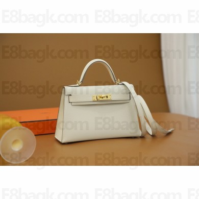 Hermes Mini Kelly II Handbag in original epsom leather carie with gold hardware(handmade)