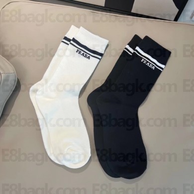 prada logo printed sock 2023