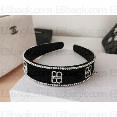 balenciaga crystals headband black 2023