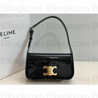 Celine SHOULDER BAG TERENCE in PATENT CALFSKIN BLACK 2024