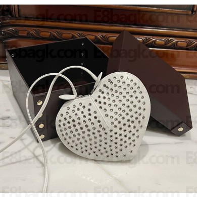 Alaia LE CŒUR Heart BAG IN LUX CALFSKIN in white 2024