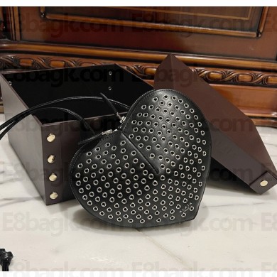 Alaia LE CŒUR Heart BAG IN LUX CALFSKIN in black 2024