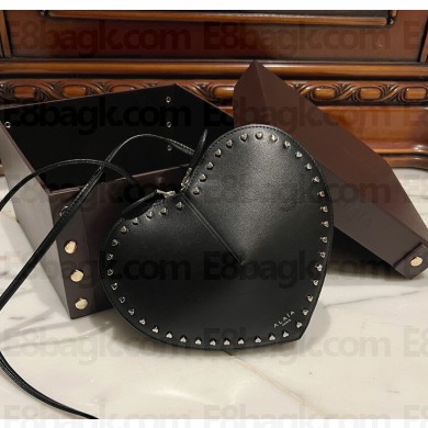 Alaia LE CŒUR Heart BAG IN LUX CALFSKIN in black 1022-2024