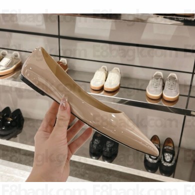 Jimmy Choo Love patent leather ballet flats nude pink  2024