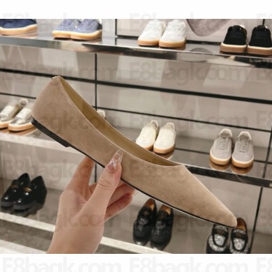 Jimmy Choo Love suede leather ballet flats nude pink  2024