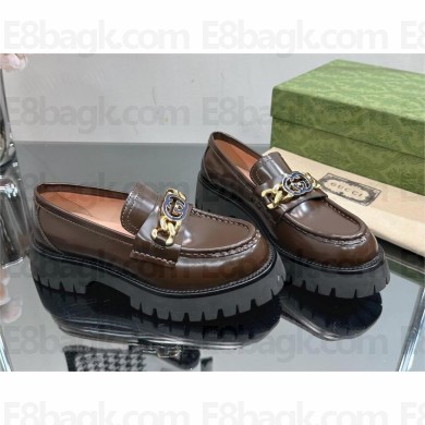 Gucci Women's lug sole loafer 750527 coffee 2023