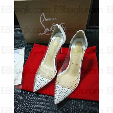 Christian Louboutin  Degrastrass crystal PVC pumps