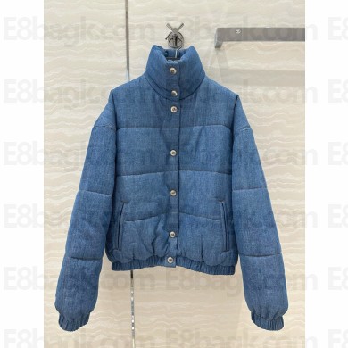 chanel Washed Denim Blue coat P78298 2024