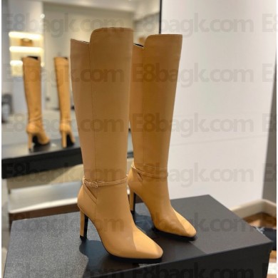 Saint Laurent  Heel 10.5cm  Mina Buckle Booties calfskin beige 2024