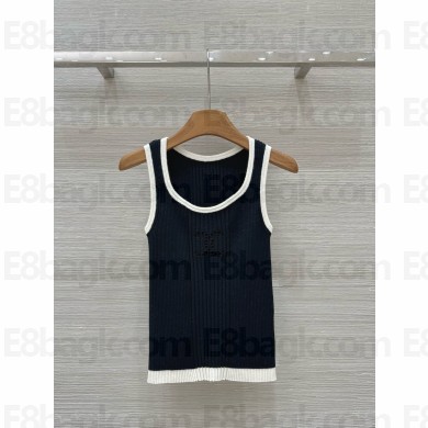 CHANEL black Cotton & Mixed Fibers tank P78636 2025