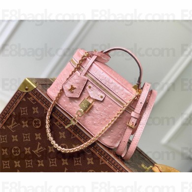 LOUIS VUITTON Vanity Chain Pouch IN Ostrich PATTERN leather N85820 2025