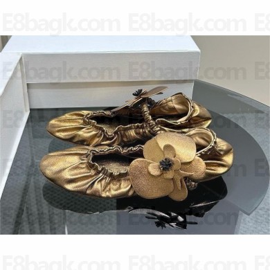 Zimmermann Orchid leather ballet flats bronze 2024