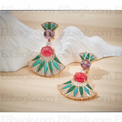 bvlgari divas' dream earrings green/red 2023