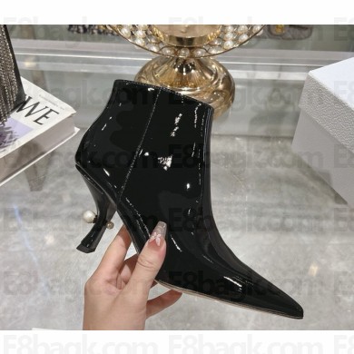 Dior Tribales patent leather ankle boots in black heel 6.5cm 1115-2024
