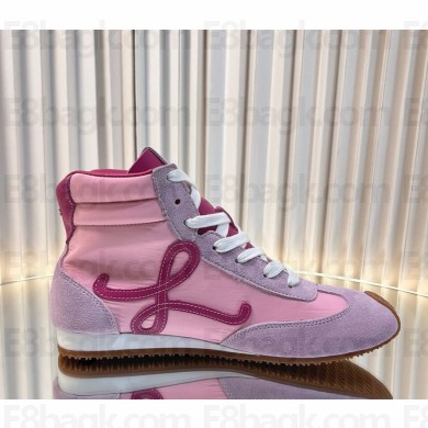 Loewe Sneakers Flow Runner High-Top Sneakers Nylon & Suede Leather 01-2024