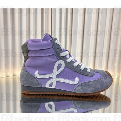 Loewe Sneakers Flow Runner High-Top Sneakers Nylon & Suede Leather 02-2024