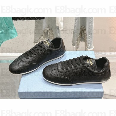 Prada women'/men's Deer low-top leather sneakers in black 2024