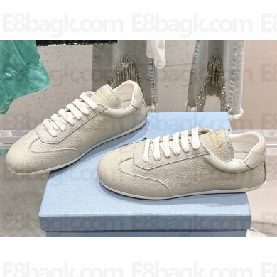 Prada women'/men's Deer low-top leather sneakers in grey 2024