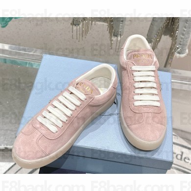 Prada women'/men's Lane suede leather sneakers in pink 2024