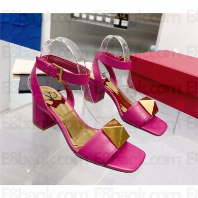 Valentino One Stud Ankle Strap SandalS 40MM fuchsia 2023