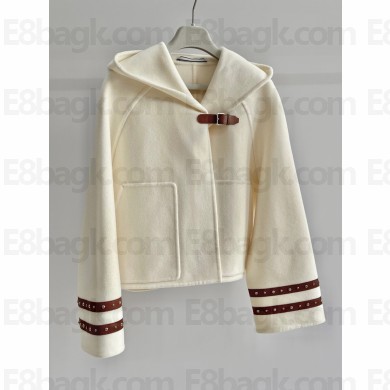 hermes cashmere duffle coat jacket white 2024