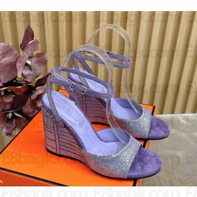 Hermes Gigi 50 sandals with crystal purple 2024