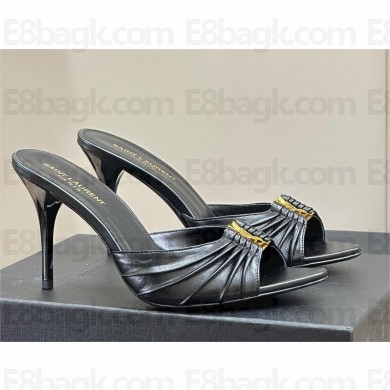Saint Laurent Babylone 90 leather mules BLACK 2024