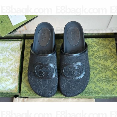 Gucci Women's/men's Maxi GG Slippers canvas 03 2024