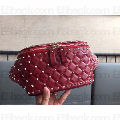 Valentino Rockstud Spike Belt Bag 0046L RED 2018