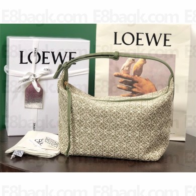 Loewe Cubi bag in Anagram jacquard and calfskin Green/Avocado Green 2023