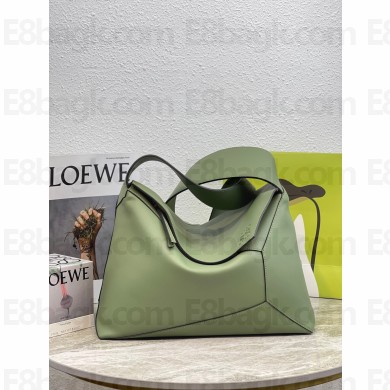 loewe LARGE Puzzle Hobo bag in nappa calfskin Avocado Green 
