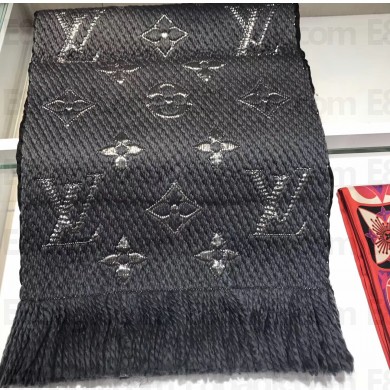 Louis Vuitton Logomania Shine Scarf Dark Gray/Silver 2018