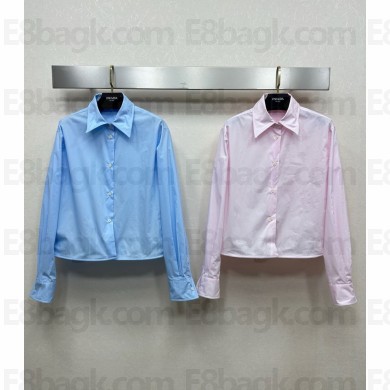 Prada cotton shirt pink/blue 2025
