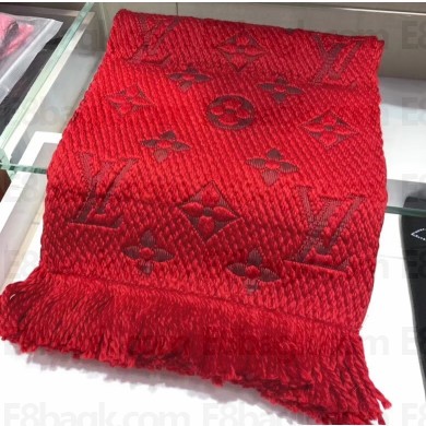 Louis Vuitton Logomania Scarf Red 2018
