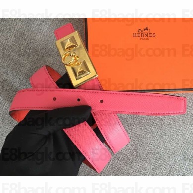Hermes Width 2.5cm Collier De Chien Buckle Belt Pink/Gold