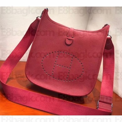 Hermes Evelyne III GM Bag in Original Togo Leather Red