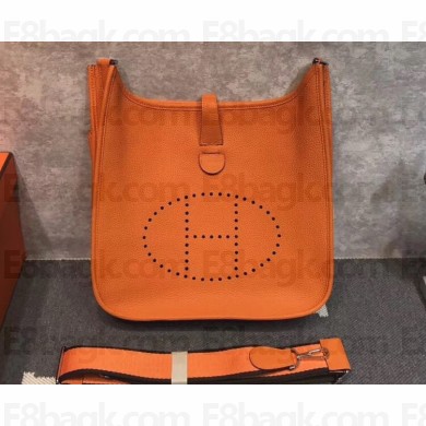 Hermes Evelyne III GM Bag in Original Togo Leather Orange