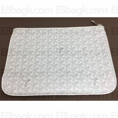 Goyard Senat MM Pouch Clutch Bag White
