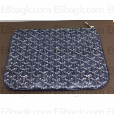 Goyard Senat MM Pouch Clutch Bag Dark Blue