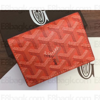Goyard Malesherbes Card Case Wallet Orange