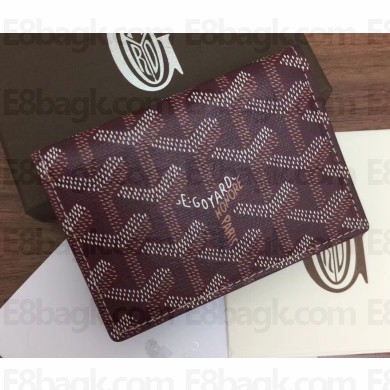 Goyard Malesherbes Card Case Wallet Burgundy