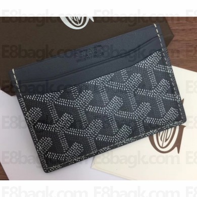 Goyard Saint Sulpice Credit Card Holder Wallet Gray