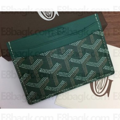 Goyard Saint Sulpice Credit Card Holder Wallet Green
