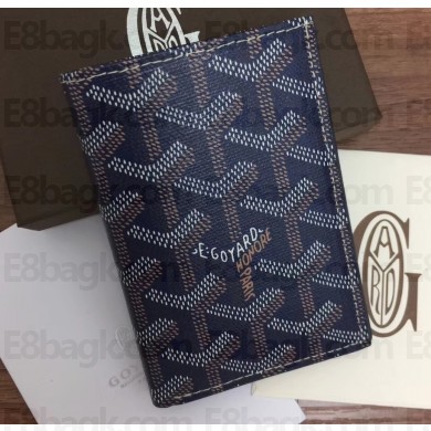 Goyard Saint Pierre Card Holder Wallet Dark Blue