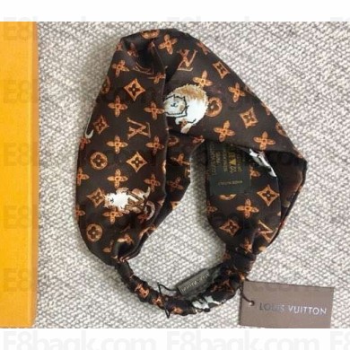 Louis Vuitton Catogram Headband Brown